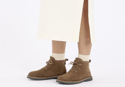 BIRKENSTOCK UPPSALA MID SHEARLING SUEDE LEATHER WOMEN BOOTS