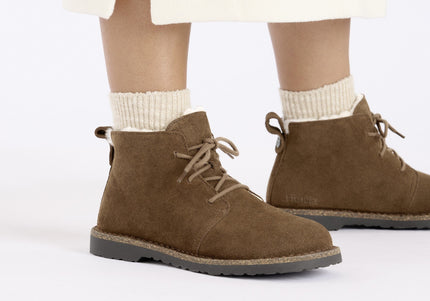 BIRKENSTOCK UPPSALA MID SHEARLING SUEDE LEATHER WOMEN BOOTS