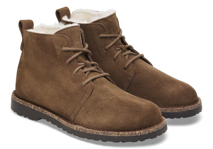 BIRKENSTOCK UPPSALA MID SHEARLING SUEDE LEATHER WOMEN BOOTS