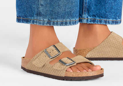BIRKENSTOCK ARIZONA SUEDE EMBOSSED WOMEN SANDALS