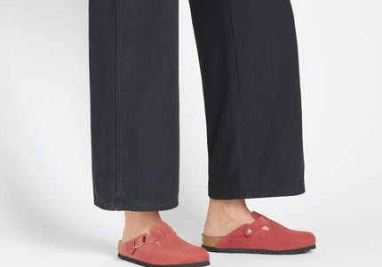 BIRKENSTOCK BOSTON SUEDE EMBOSSED WOMEN CLOGS