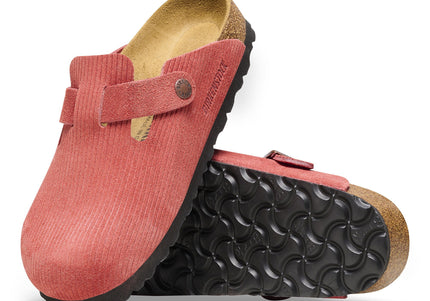 BIRKENSTOCK BOSTON SUEDE EMBOSSED WOMEN CLOGS