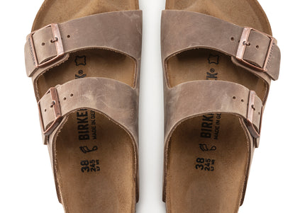 BIRKENSTOCK ARIZONA OILED LEATHER UNISEX SANDALS