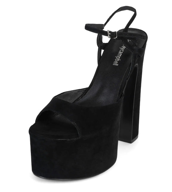 JEFFREY CAMPBELL EVER-LAST Women Heels - Black Suede
