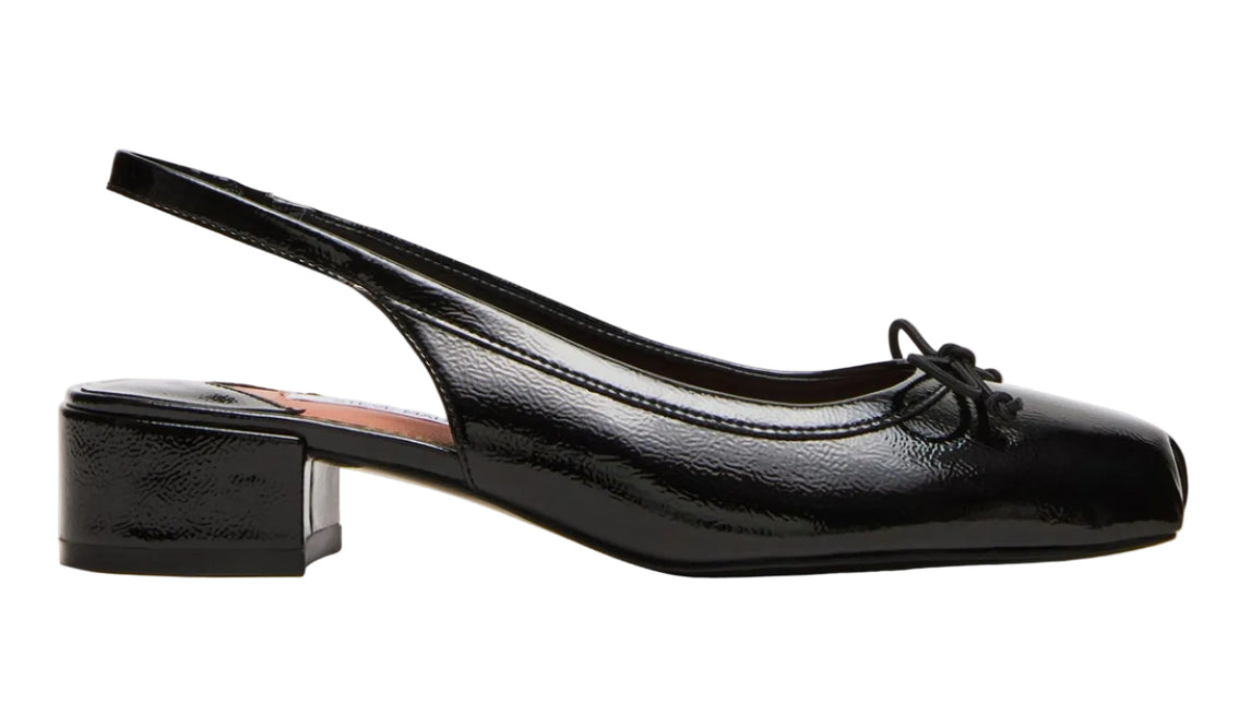 STEVE MADDEN LOVED WOMEN SLINGBACK - Black Crinkle