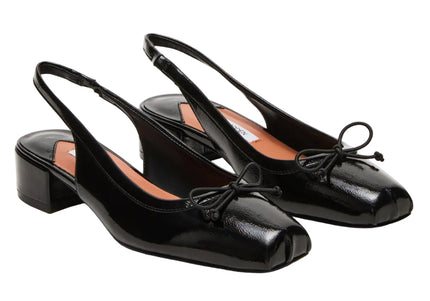 STEVE MADDEN LOVED WOMEN SLINGBACK - Black Crinkle