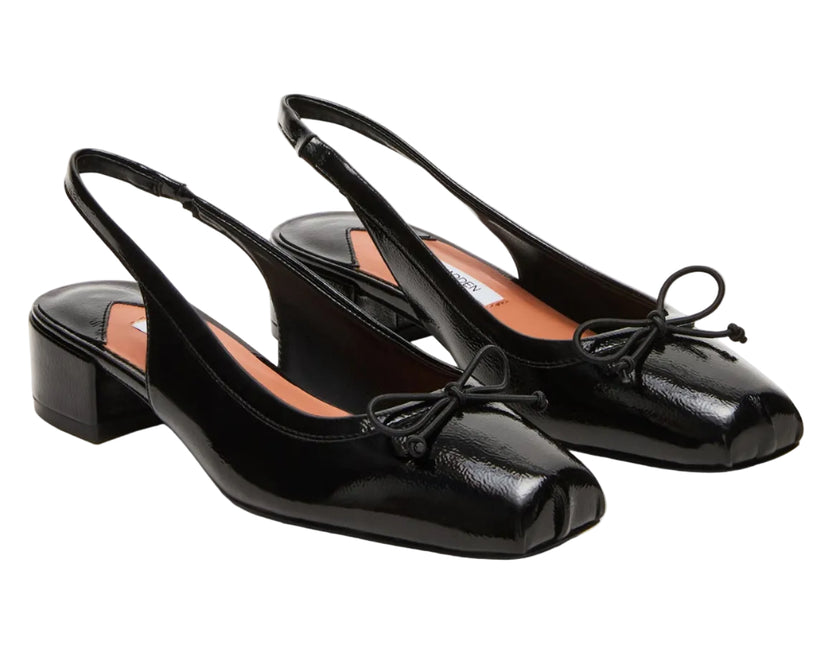 STEVE MADDEN LOVED WOMEN SLINGBACK - Black Crinkle