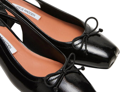 STEVE MADDEN LOVED WOMEN SLINGBACK - Black Crinkle