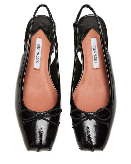STEVE MADDEN LOVED WOMEN SLINGBACK - Black Crinkle