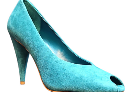 JEFFREY CAMPBELL SHERILLE Women Heels - Turquoise Suede
