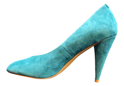 JEFFREY CAMPBELL SHERILLE Women Heels - Turquoise Suede