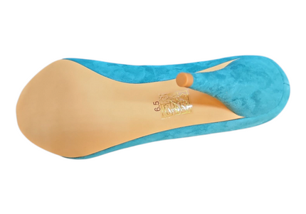 JEFFREY CAMPBELL SHERILLE Women Heels - Turquoise Suede