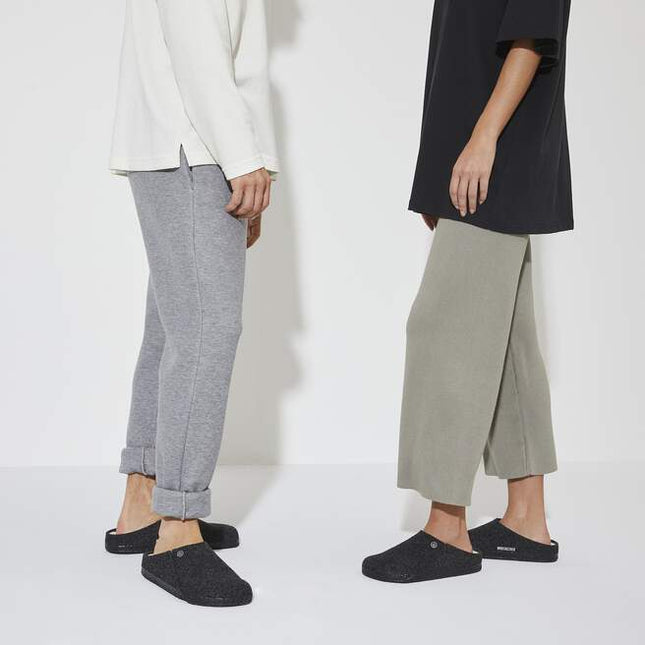 BIRKENSTOCK ZERMATT REVET SHEARLING WOMEN CLOGS - Anthracite