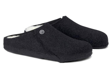 BIRKENSTOCK ZERMATT REVET SHEARLING WOMEN CLOGS - Anthracite