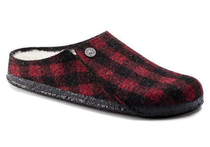 BIRKENSTOCK ZERMATT SHEARLING MEN CLOGS - Plaid Red