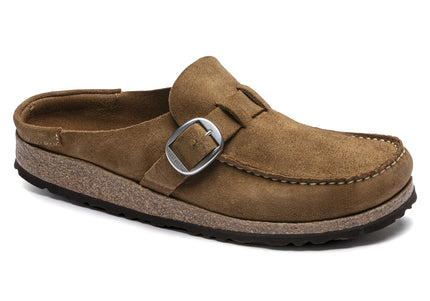 BIRKENSTOCK BUCKLEY SUEDE LEATHER Women Clogs Tea N