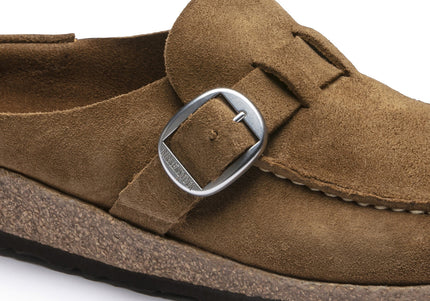 BIRKENSTOCK BUCKLEY SUEDE LEATHER Women Clogs Tea N
