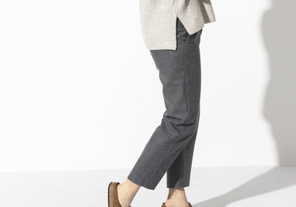 BIRKENSTOCK BUCKLEY SUEDE LEATHER Women Clogs Tea N