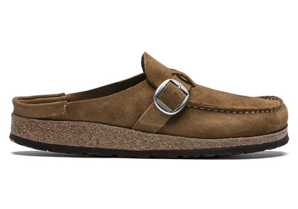 BIRKENSTOCK BUCKLEY SUEDE LEATHER Women Clogs Tea N