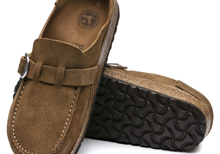 BIRKENSTOCK BUCKLEY SUEDE LEATHER Women Clogs Tea N