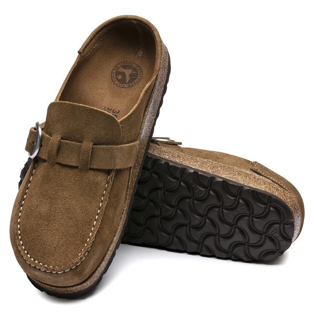 BIRKENSTOCK BUCKLEY SUEDE LEATHER Women Clogs Tea N
