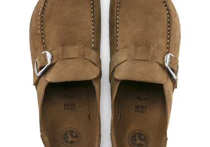 BIRKENSTOCK BUCKLEY SUEDE LEATHER Women Clogs Tea N