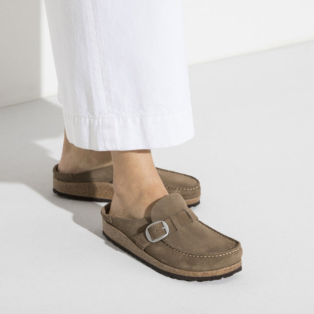 BIRKENSTOCK BUCKLEY WOMEN CLOGS Gray Taupe Narrow