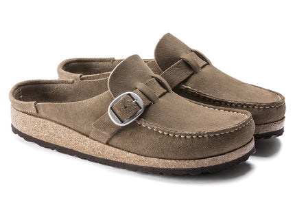 BIRKENSTOCK BUCKLEY WOMEN CLOGS Gray Taupe Narrow