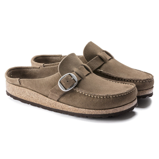 BIRKENSTOCK BUCKLEY WOMEN CLOGS Gray Taupe Narrow