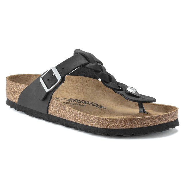BIRKENSTOCK GIZEH BRAID OILED LEATHER WOMEN SANDALS