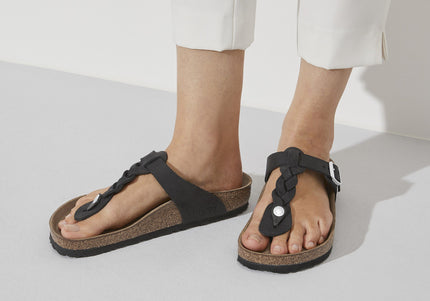 BIRKENSTOCK GIZEH BRAID OILED LEATHER WOMEN SANDALS