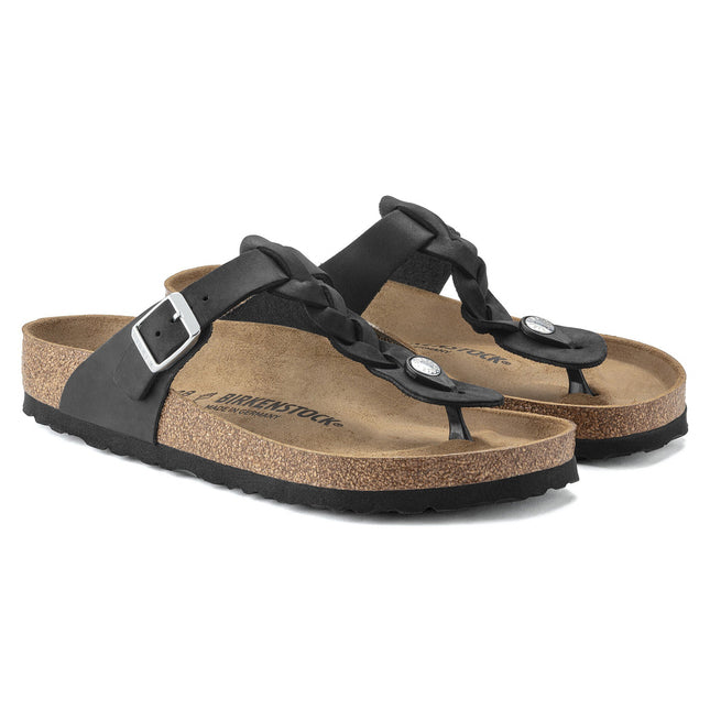 BIRKENSTOCK GIZEH BRAID OILED LEATHER WOMEN SANDALS