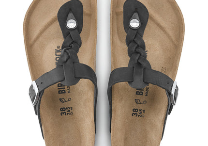 BIRKENSTOCK GIZEH BRAID OILED LEATHER WOMEN SANDALS