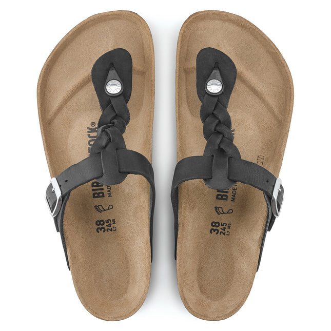 BIRKENSTOCK GIZEH BRAID OILED LEATHER WOMEN SANDALS