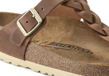 BIRKENSTOCK GIZEH BRAID OILED LEATHER WOMEN SANDALS