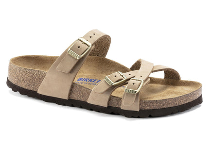 BIRKENSTOCK FRANCA SOFT FOOTBED NUBUCK LEATHER Women Sandals Sandcastle R