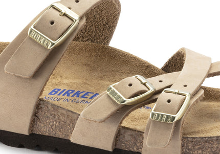 BIRKENSTOCK FRANCA SOFT FOOTBED NUBUCK LEATHER Women Sandals Sandcastle R