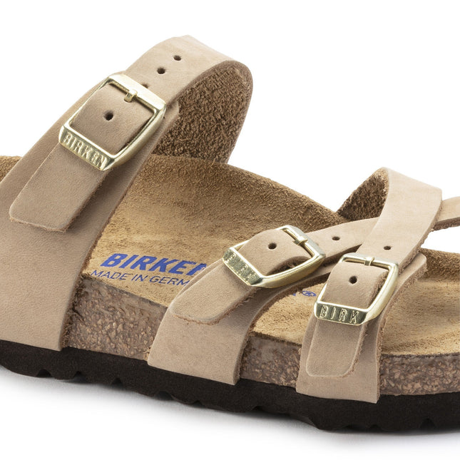 BIRKENSTOCK FRANCA SOFT FOOTBED NUBUCK LEATHER Women Sandals Sandcastle R