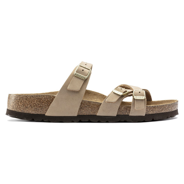 BIRKENSTOCK FRANCA SOFT FOOTBED NUBUCK LEATHER Women Sandals Sandcastle R