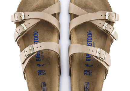 BIRKENSTOCK FRANCA SOFT FOOTBED NUBUCK LEATHER Women Sandals Sandcastle R