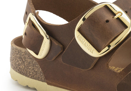 BIRKENSTOCK MILANO BIG BUCKLE OILED LEATHER WOMEN SANDALS