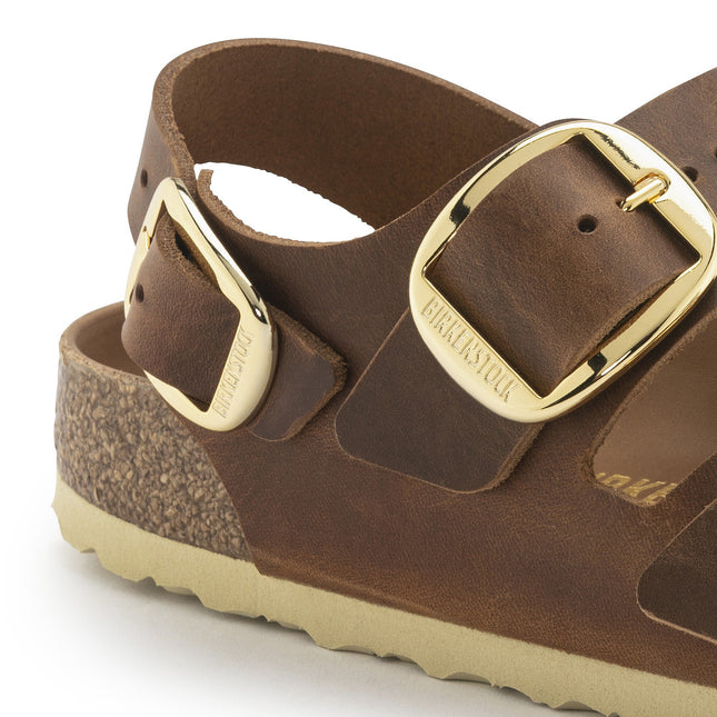 BIRKENSTOCK MILANO BIG BUCKLE OILED LEATHER WOMEN SANDALS