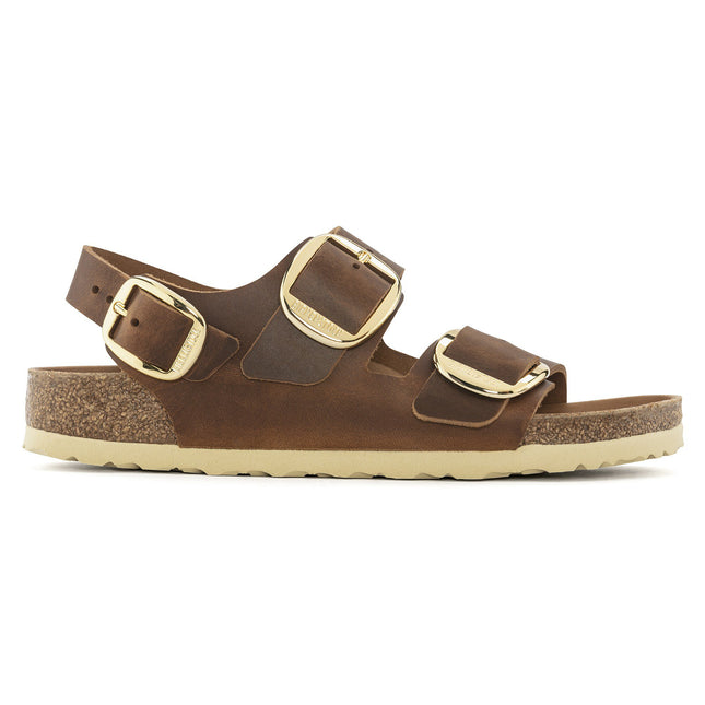 BIRKENSTOCK MILANO BIG BUCKLE OILED LEATHER WOMEN SANDALS