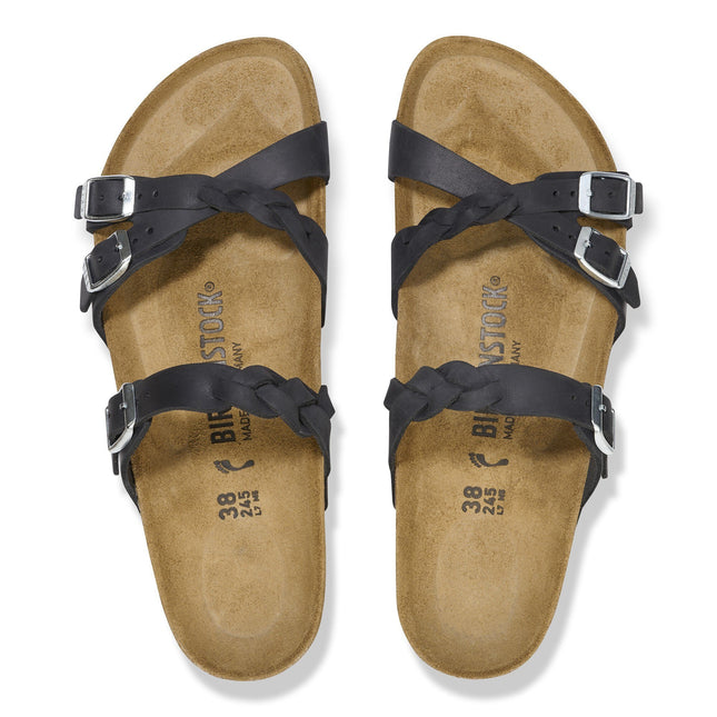BIRKENSTOCK FRANCA BRAID OILED LEATHER WOMEN SANDALS