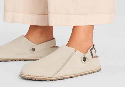 BIRKENSTOCK LUTRY MEN CLOGS Eggshell Regular