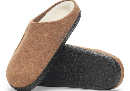 BIRKENSTOCK ZERMATT SHEARLING WOMEN CLOGS - Toffee
