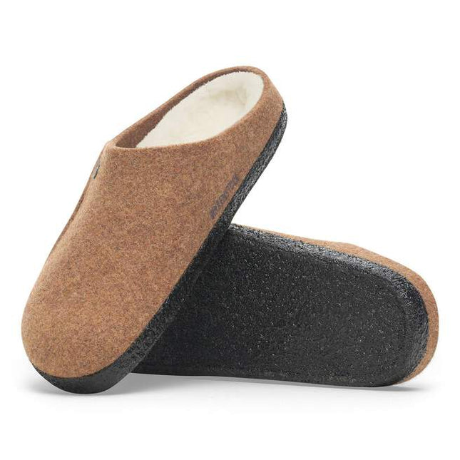 BIRKENSTOCK ZERMATT SHEARLING WOMEN CLOGS - Toffee