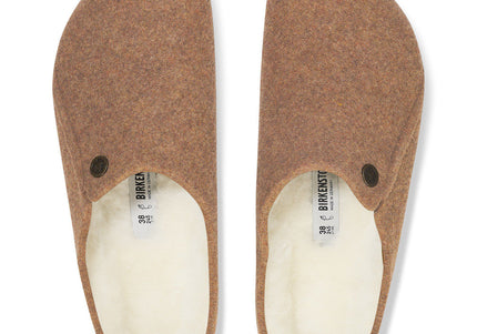 BIRKENSTOCK ZERMATT SHEARLING WOMEN CLOGS - Toffee