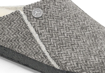 BIRKENSTOCK ZERMATT SHEARLING MEN CLOGS - Herringbone Gray