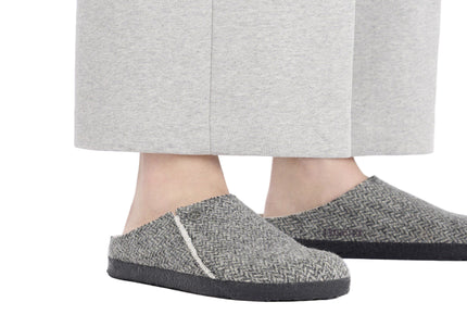 BIRKENSTOCK ZERMATT SHEARLING MEN CLOGS - Herringbone Gray